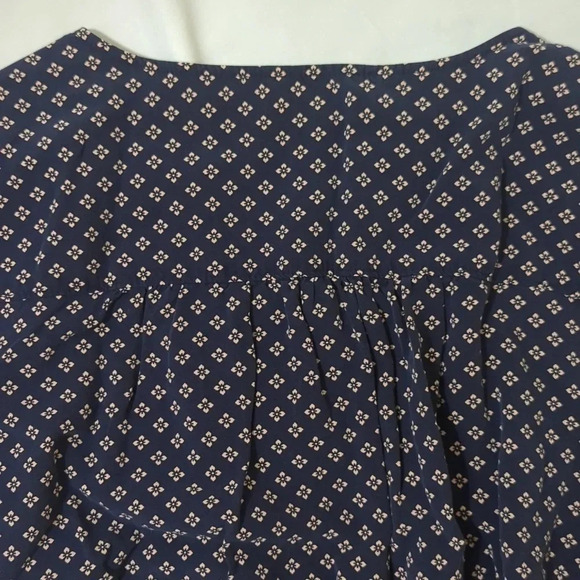 Banana Republic A-Line Belted Peasant Dress, Color Blue/Pink Size S - Picture 11 of 13